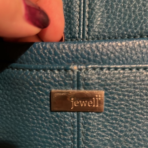 Thirty-one Teal Jewell bag with cross-body strap and Jewel 3-pocket attachment - Picture 5 of 12